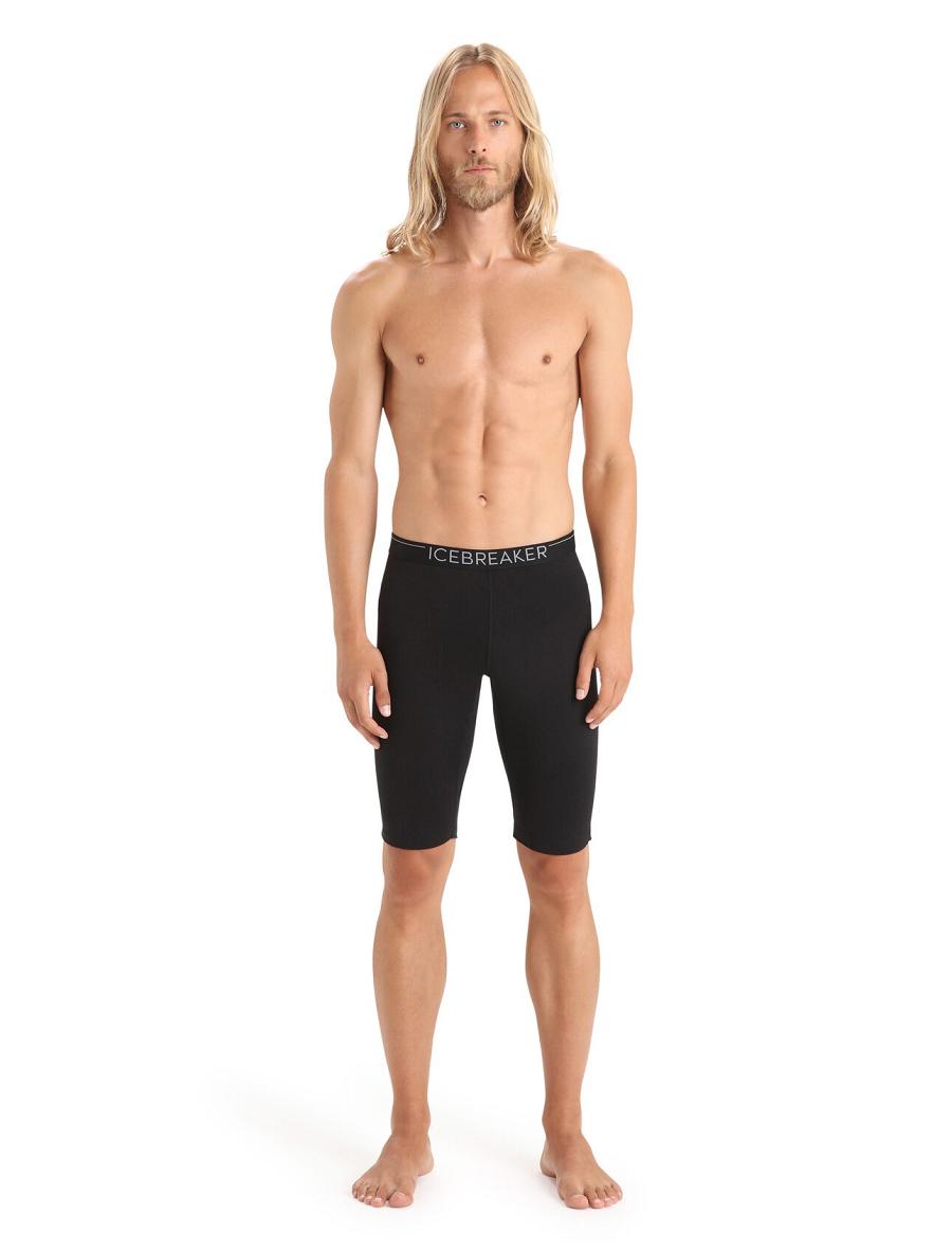 Base Layers Icebreaker Merino 200 Oasis Thermal Shorts Męskie Czarne | PL 1568ILHS